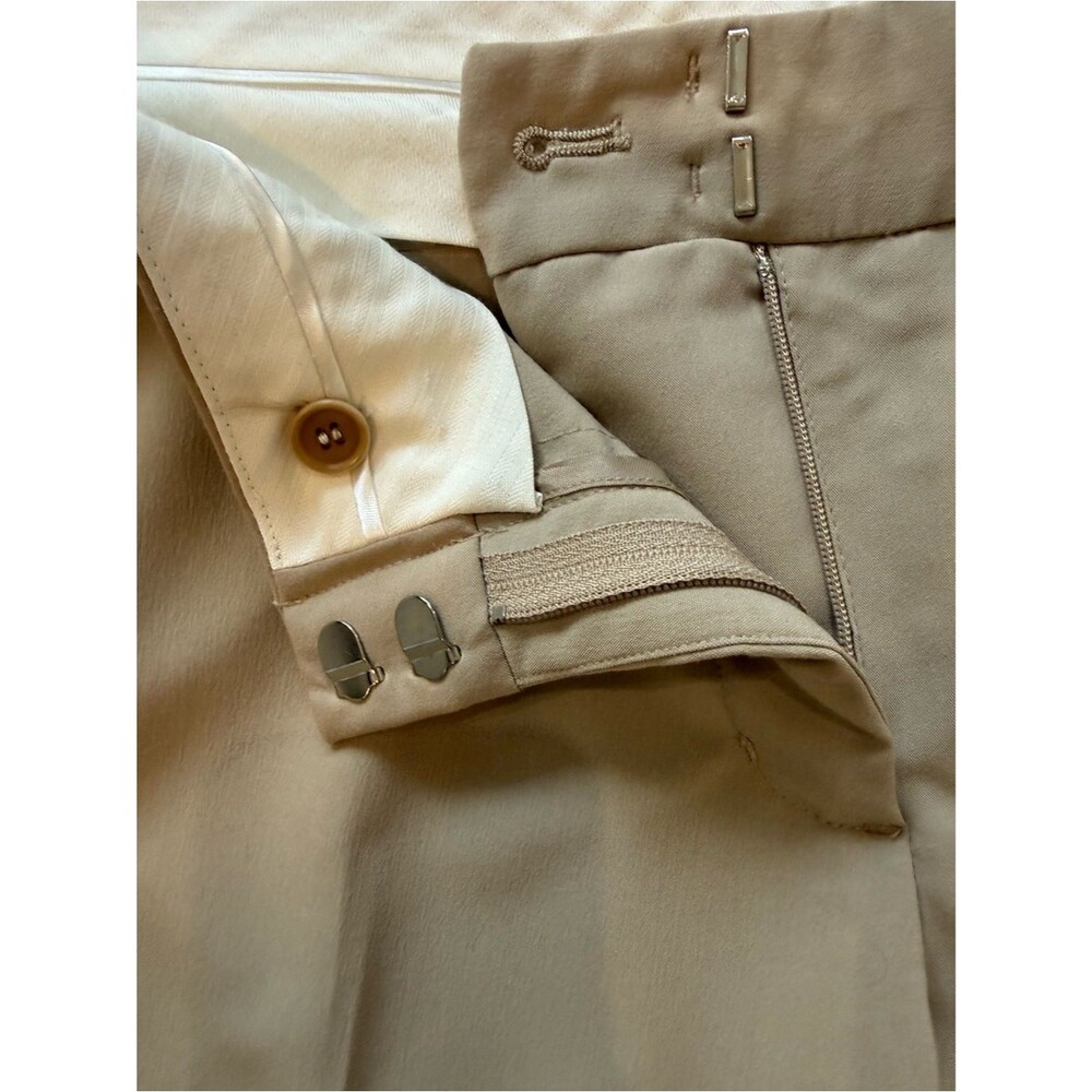 BCBGMAXAZRIA Beige Tailored Flare Dress Pants Size 10 - Picture 5 of 10